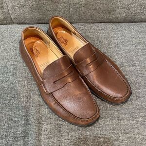 Samuel Hubbard Brown Leather Slip On Loafer Men Size 11